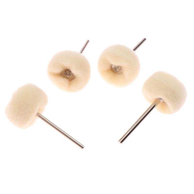 10Pcs Mini Wool Polishing Head 3Mm Shank Buffing Wheel Polish Brush Drill Rotary Abrasive Brush Hand Grinding Buffing Tools