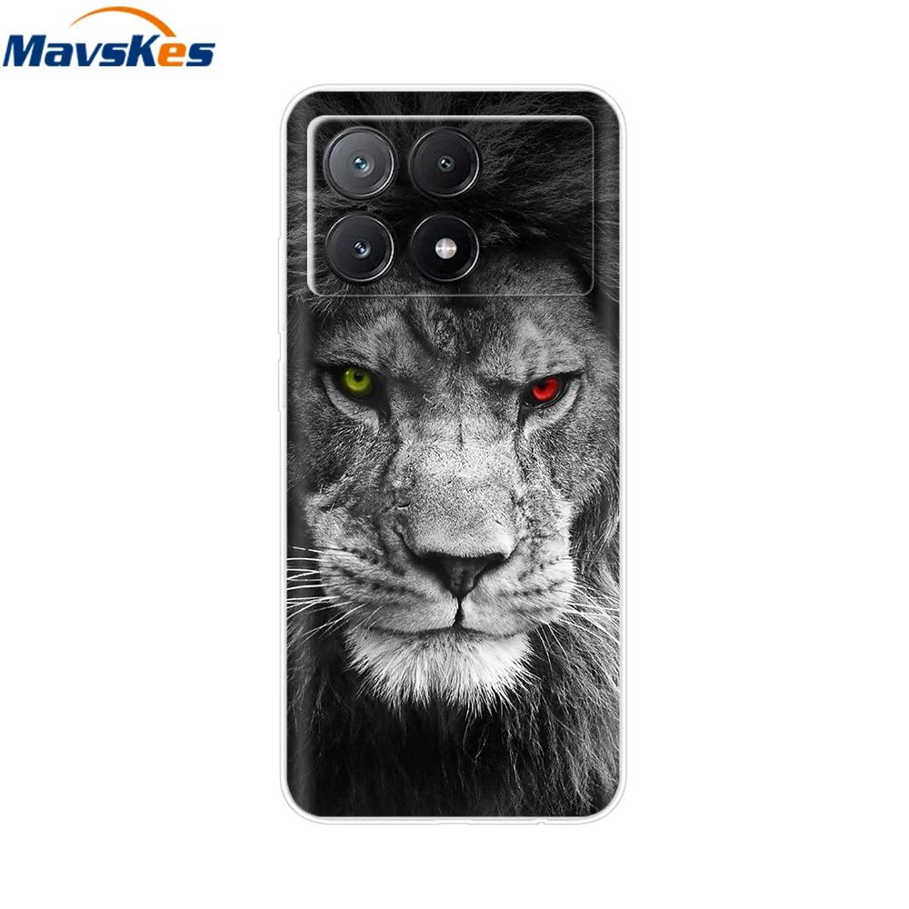 For Xiaomi Poco X6 Pro Case TPU Soft Painted Phone Cases For Xiomi Poco X6 PocoX6 Pro 5G Silicone Cover Flower Fundas Protective