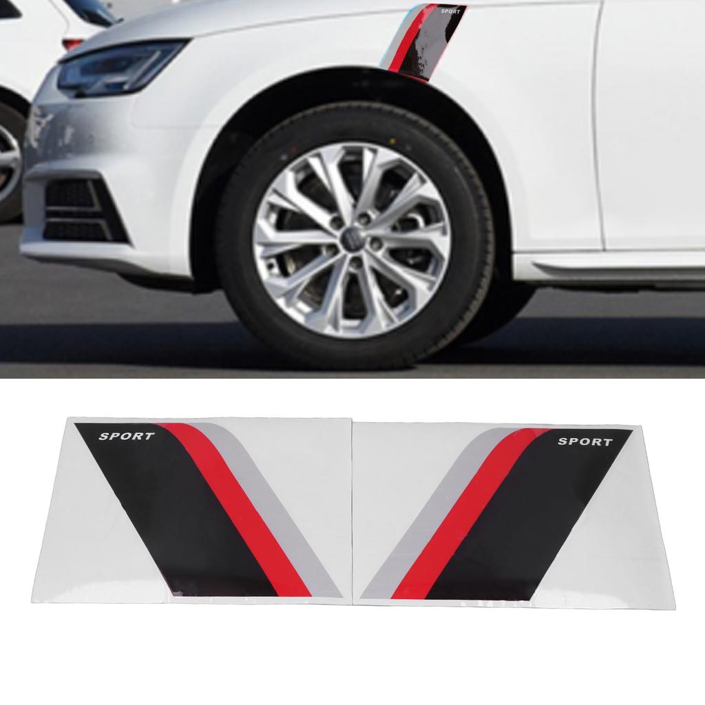 2pcs Car Body Sticker Sports 3 Colors Waterproof Decorative Stripe Decals for Vehicles