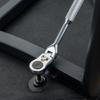 2 in 1 Flexible Head Wrench Steel Industrial Ratcheting Wrench Polishing Flexible Head Ratchet Combination Wrench