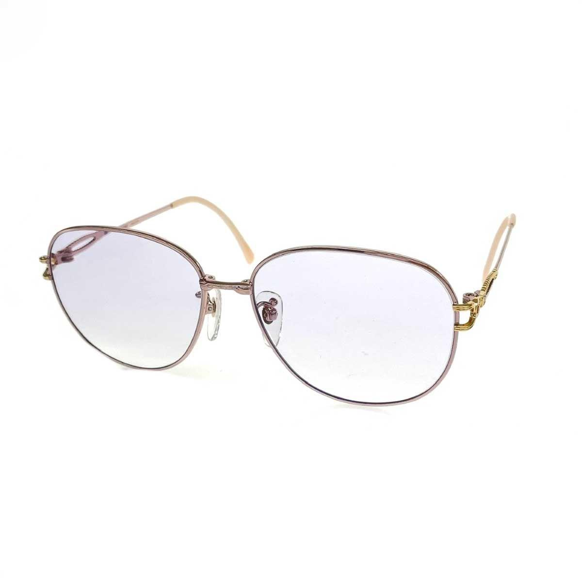 Used GIVENCHY Glasses Frame Logo/Metal/Pink Gold Color Women s / 240001188290