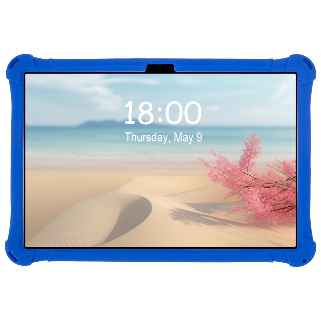 For Samsung Galaxy Tab A9+ Case Rotatable Kickstand Cute Cartoon Silicone Tablet Cover with Lanyard