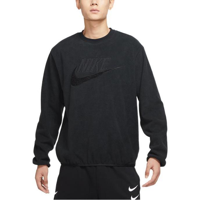 Nike Sweatshirts Men's Black Crew Neck Thickened Regular DQ4889-010