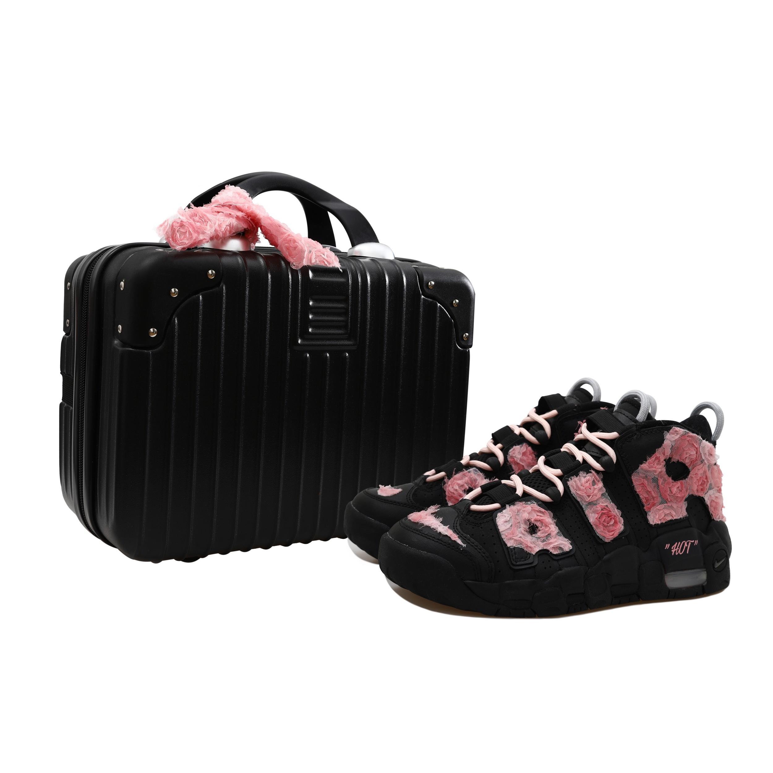 

Nike Air More Uptempo High top Vintage Basketball Shoes Women s Black Pink DM0017-001(Team69-SBOX) 35.5