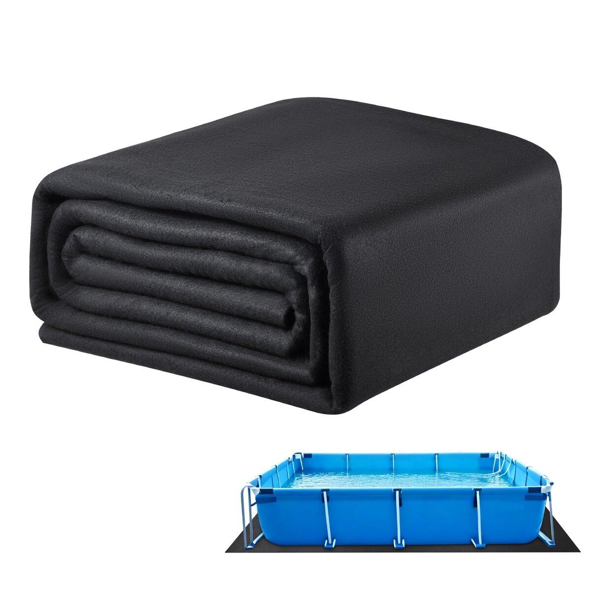 Tapis de protection pour liner de piscine rectangulaire 12x24 pieds, résistant, prévient les perforations