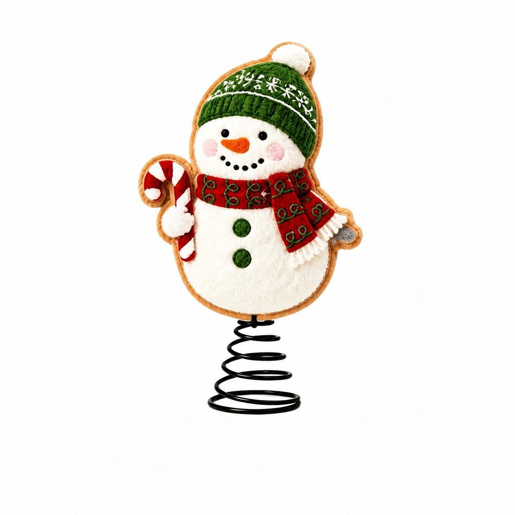 Christmas Snowman Spring Rocking Ornament for Holiday Tabletop and Window Decor