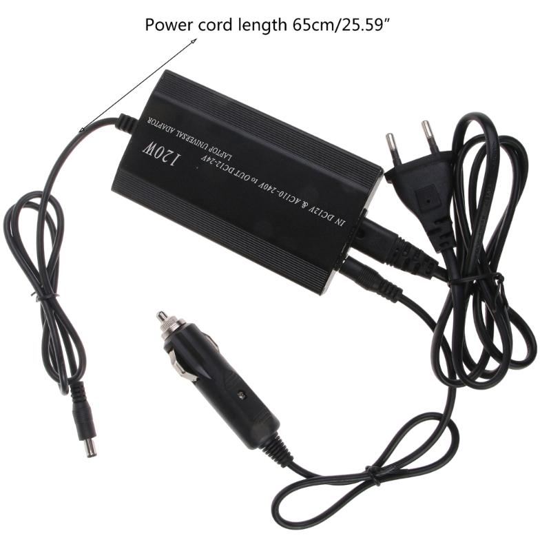 Universal Laptop Charger 120W Adapter with 34 Multi-Connectors Power Supply Adapter Safety Protect Charger 65cm Cord