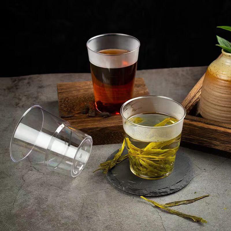 Chaxun Einweg-Klarsichtbecher aus Kunststoff (100er-Packung)