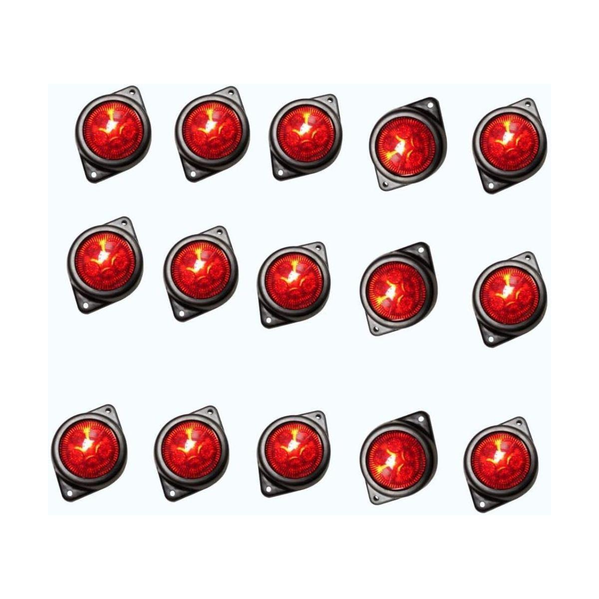 

24В габаритный фонарь для грузовиков прицепов грузовых автомобилей габаритные огни Универсальная посадка, Цвет Красный, Упаковка 15 шт.