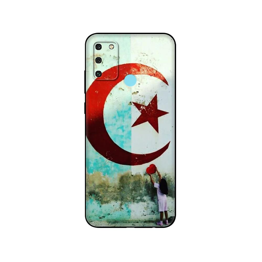 Black Tpu Case For Huawei Honor 8a Prime 8s Prime 9 Lite Honor 9A 9C 9X Premium 9x Pro 9S Case Cover Algeria Flag