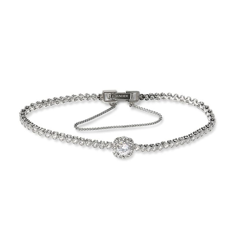 MACIER Solitaire Tennis Bracelet (Silver)