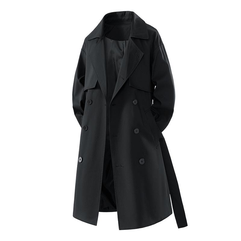 2026 Spring/Autumn Youth Trendy Double-Breasted Mid-Length Trench Coat