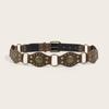 Heart Buckle Waist Belt Punk Chain Heavy Duty Grunge Buckle Modern Waistband Waist Chain Studded Belt