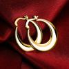 Huitan Hot Trendy Big Circle Hoop Earrings Women Metal Gold Color/Silver Color Versatile Ear Piercing Earrings Statement JewelryGood product