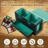 Double Card Deck Box Large Capacity Card Storage Box PU Leather Strong Magnet Card Deck Case for Single Double Sleeved Cards