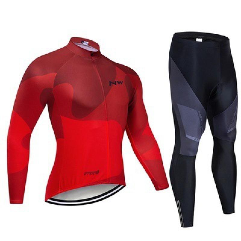 Long Sleeve Cycling Jersey Set With Matching Pants Road Mountain Bike Riding Winter Unisex