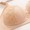 Fashion Women's Large Size Deep V Thin Adjustable Women's Bra Sexy Embroidered Comfort Bra Push Up No Wire Bra
