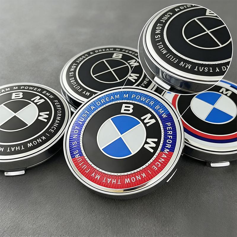56mm/68mm 4-piece BMW wheel hub center cover protective cap badge modification, suitable for BMW X5 X3 E39 F25 E60 F15 F35 F18