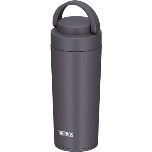 Dishwasher-safe Thermos Vacuum Insulated Portable Tumbler with Carry Handle, 420ml, Metallic Gray, JOV-420 MGY