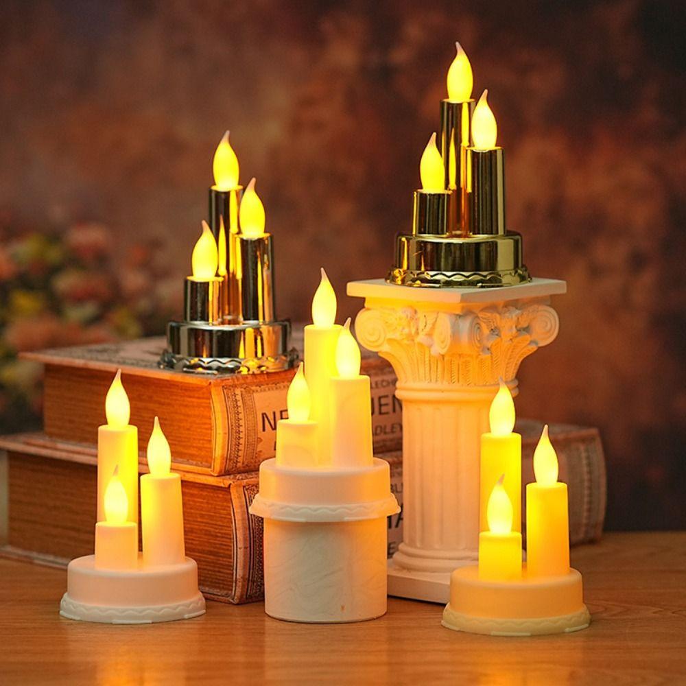 Taper Electronic Candle Light 3 in 1 Battery Operated Candle  Tabletop Display