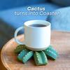 Cactus Coaster Set 3D Printed Cactus Coaster With Flowerpot Holder Funny Desktop