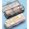 Chenyu Transparent Pencil Case Double Open Japanese Large Capacity Simple Cute Middle School Student High Value Stationery Case Pencil Case