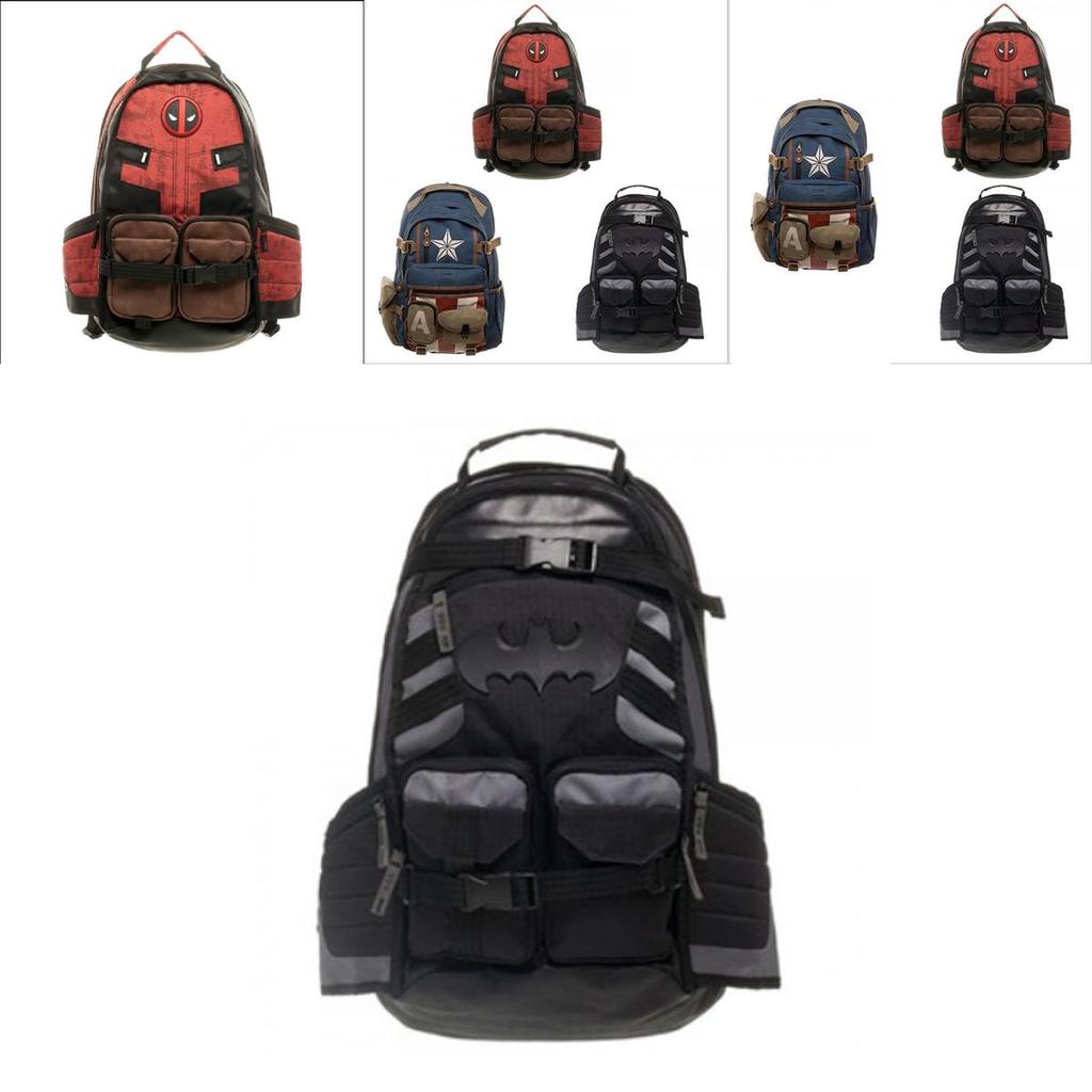 Marvel Deadpool Alleanza degli Eroi Batman Capitan America Zaino Perfetto Per Ragazzi!