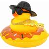Duck Car Ornaments Yellow Duck Car Dashboard Decorations Set with Sunglasses, Swimming Ring Kids Bath Toys Home Duck Decoration