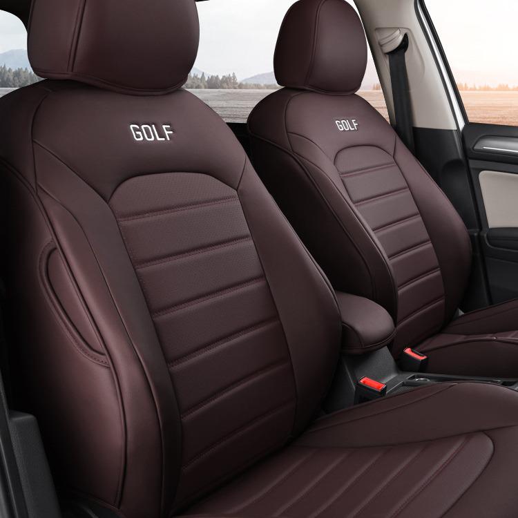 Durable Leather Golf Car Seat Cover – Universal Fit for All Seasons, Five-Seat Full Coverage.