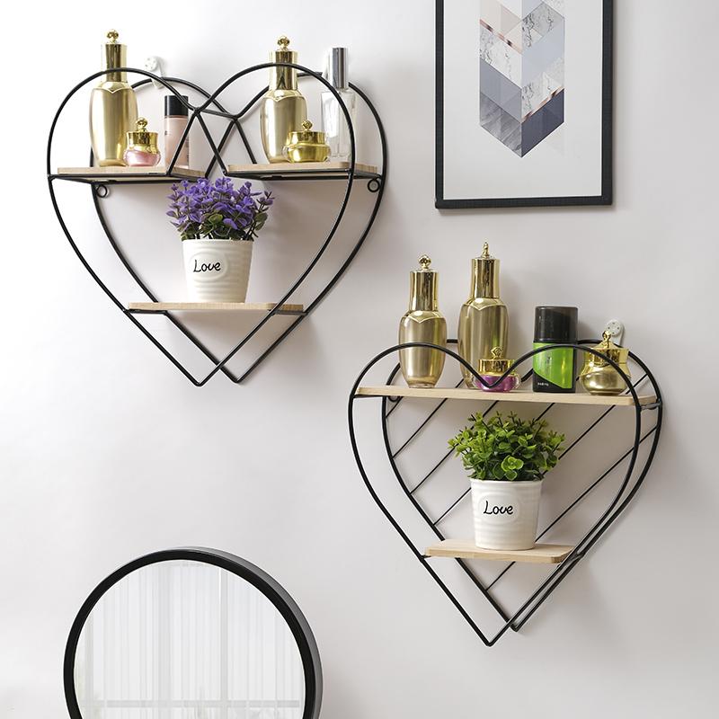 Creative Dressing Table Cosmetics Storage Rack Beauty Shop Wall Skincare Product Compartment Shelf Wall Mounted  Bathroom Shelf