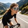 2Pcs Photochromic Polarized Protection Windproof Women PC Cycling Glasses UV Sunglasses Men Lens