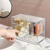 Six Grid Transparent Drawer Style Storage Box for Cosmetics, Suitable for Bedrooms and Bathrooms