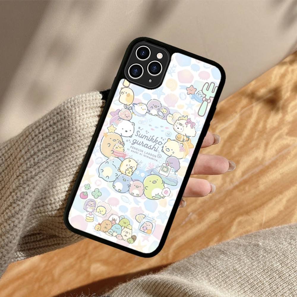 

Anime S-Sumikko G-Gurashi PC+TPU Protective Phone Case For iPhone 17 16 Pro max 15 Plus 14 13 12 11 Cover iPhone 14 pro