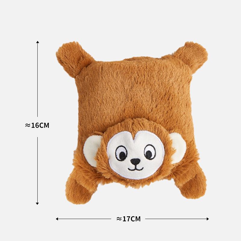 FOFOS Lucky Fox Squeaky Dog Toy - Small Interactive Pet Toy for Boredom & Barking Relief with Large Airbag