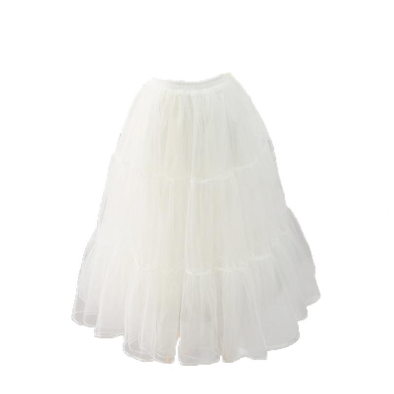 Sottogonna Lolita in Morbido Tulle - Gonna Lunga, Gonfia, a Metà Lunghezza per Cosplay & Hanfu