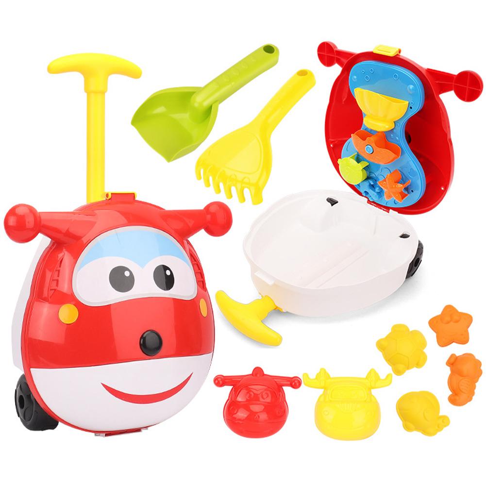 Kids Beach Toys Trolley Box Set Beach Game Toys Children Sandbox Set Kit Summer Toys For Beach Play Sand Water Game