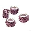 Alloy European Rhinestone Beads 8x10mm Large Hole Loose Spacer DIY Jewelry Making