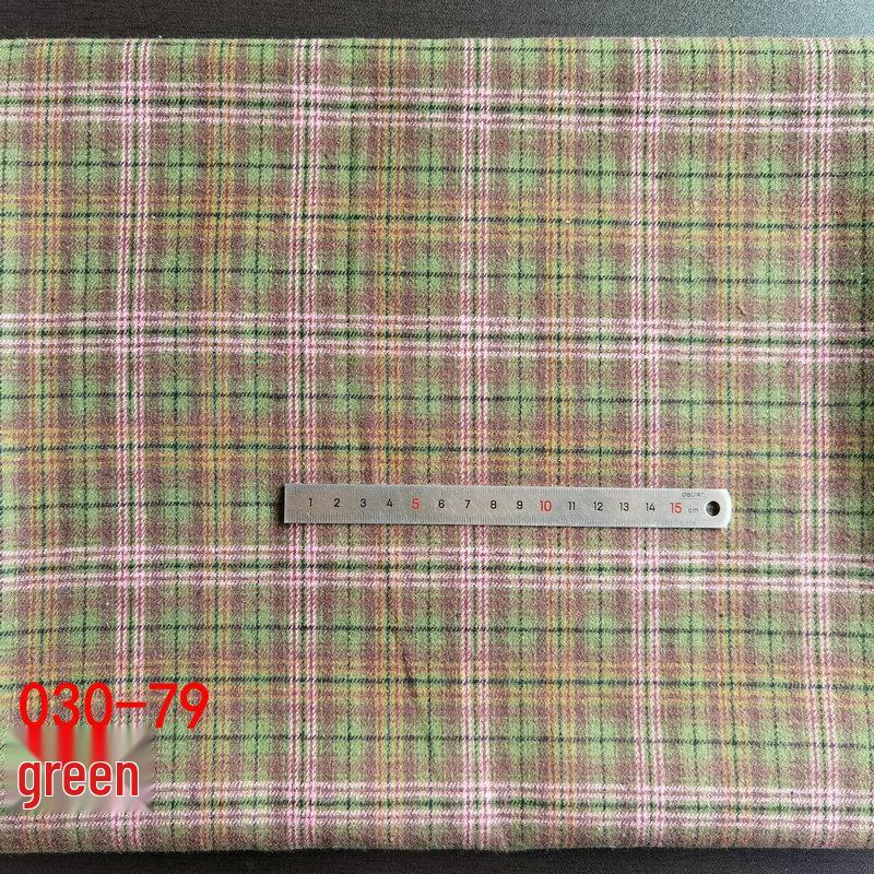 Spot Color-Woven Plaid Jacquard Fabric for Children's Autumn/Winter Brushed Polyester-Cotton Shirts