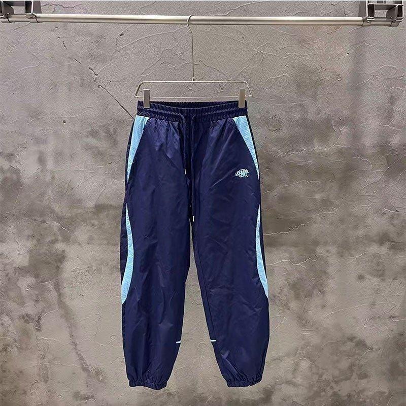 Herre Streetwear Hættejakke Vindjakke Afslappet Buksesæt Broderet Bogstav Kontrastfarve Krave