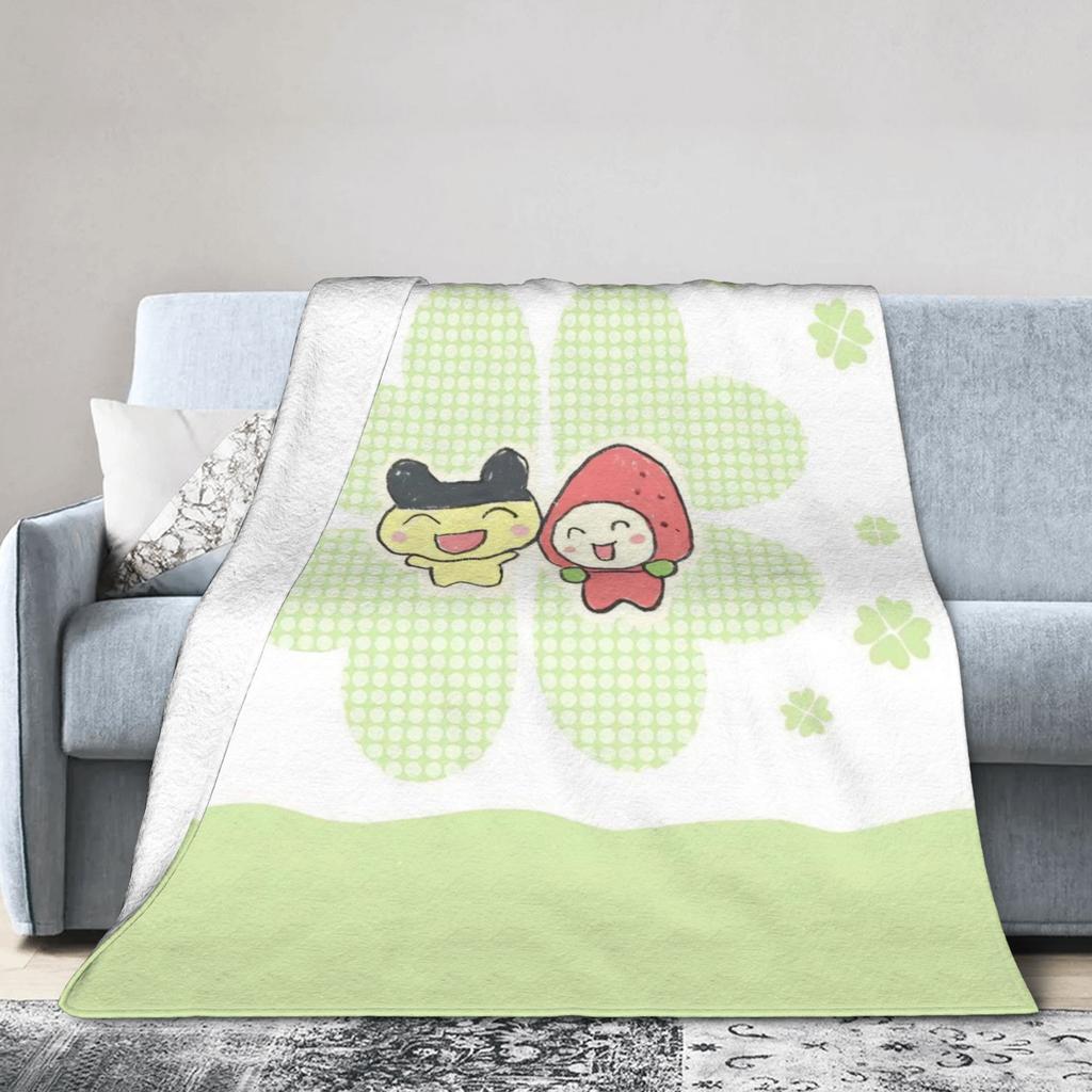 Tamagotchis Blanket Cover Velvet Cartoon Lightweight Throw Blanket for Bed Bedroom Quilt