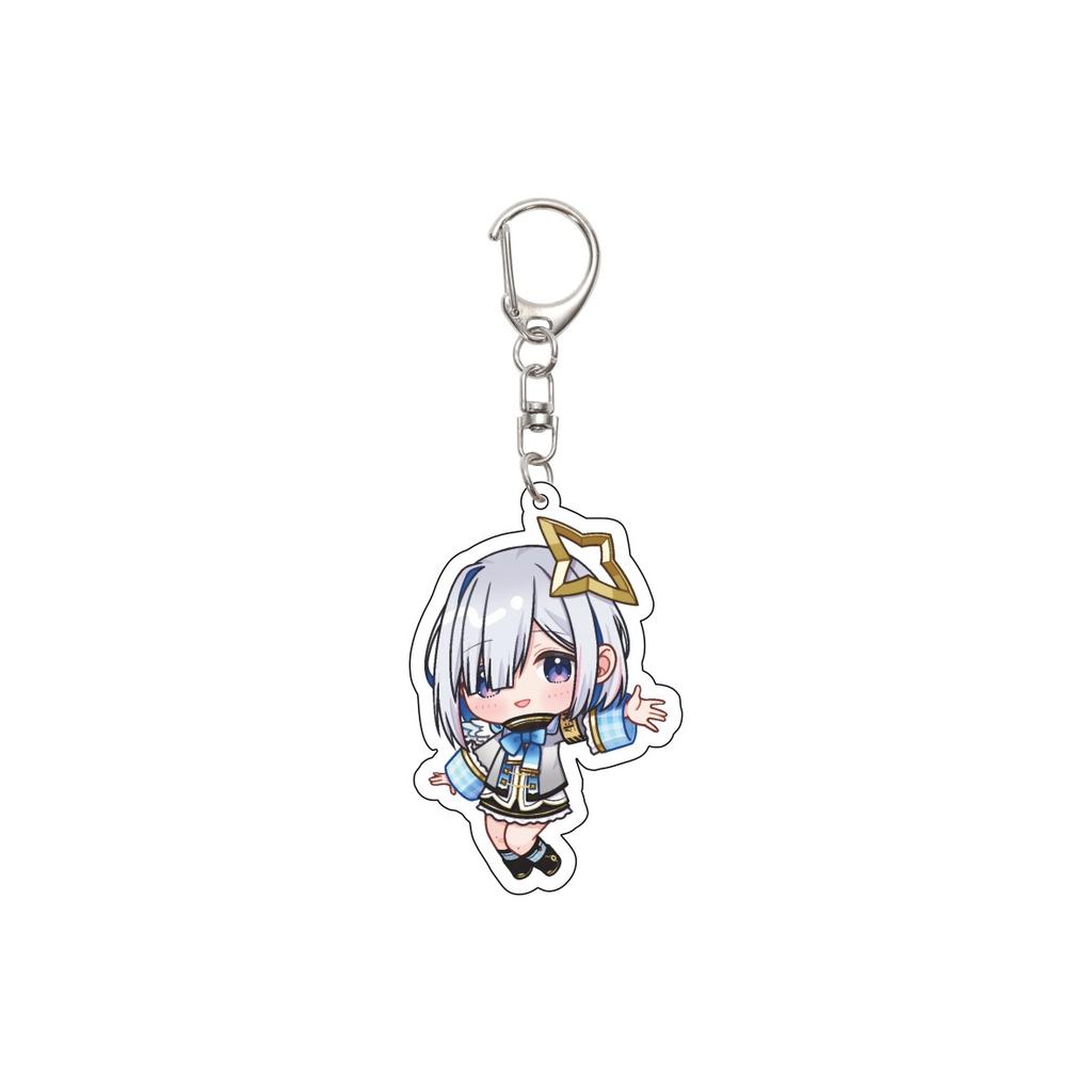 55MM Anime Hololive Keychain Hoshimati Suisei/Natsuiro Matsuri/Akai Haato Key Chain Acrylic Model Plate Christmas Gifts