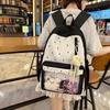 Japanese new high-value, fresh, sweet and cute polka dot backpack, lightweight spring outing backpack for junior high school students