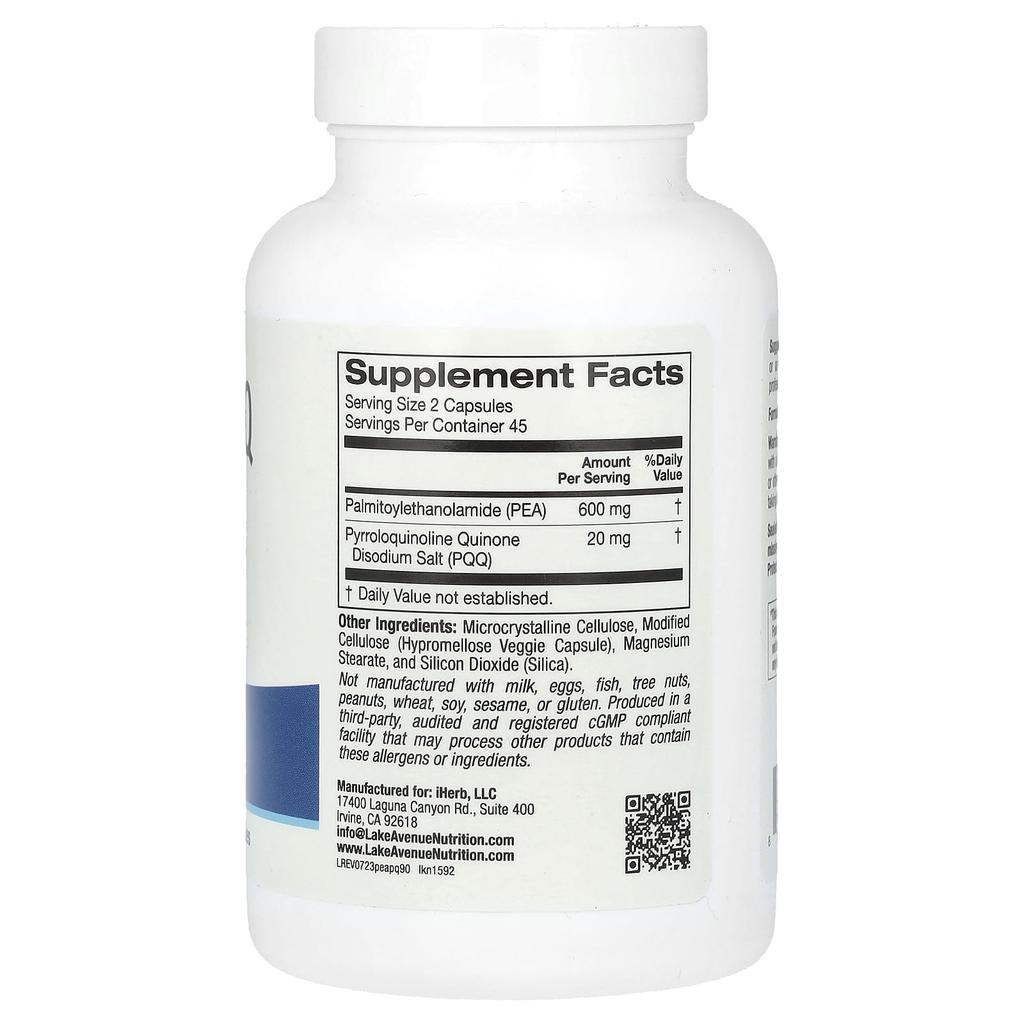 PEA 300mg + PQQ 10mg, 90 rostlinných kapslí