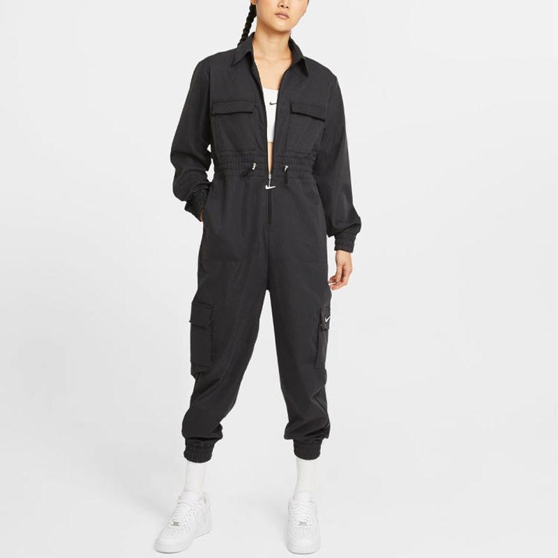 Nike Casual Waist-Defined Jumpsuit Women Jumpsuits Black CZ8895-010