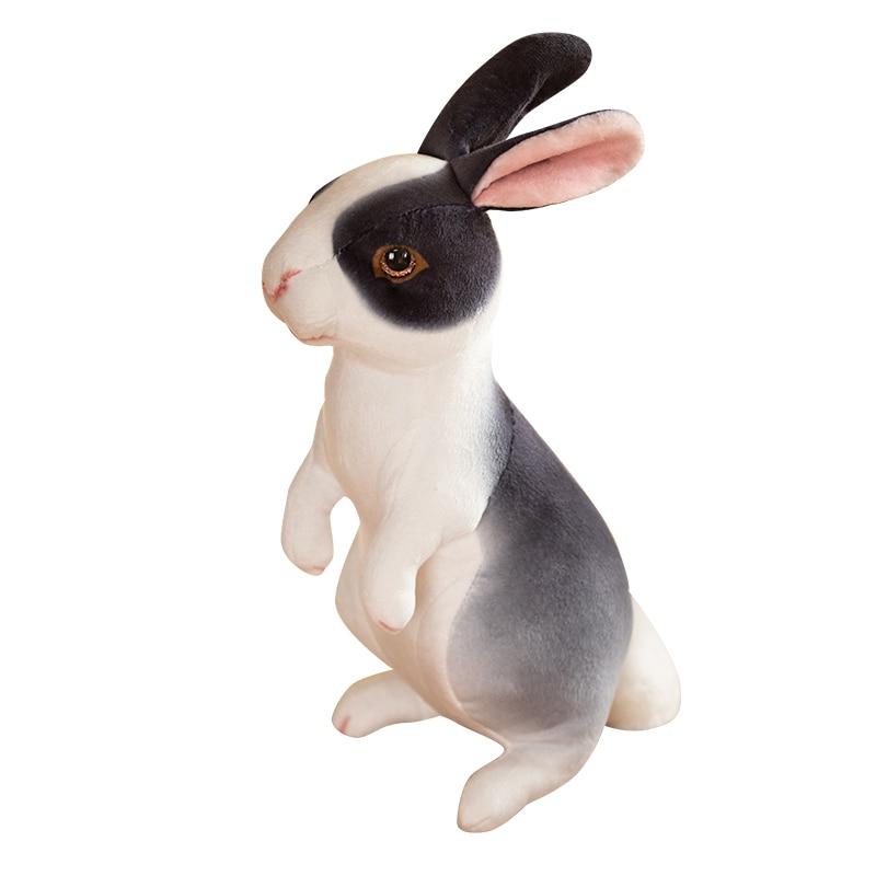 Realistická plyšová a vycpaná hračka králík Kawaii kožešinová zvířátka Velikonoční simulace králíka Model panenky pro děti Pěkný dárek Domácí dekorace