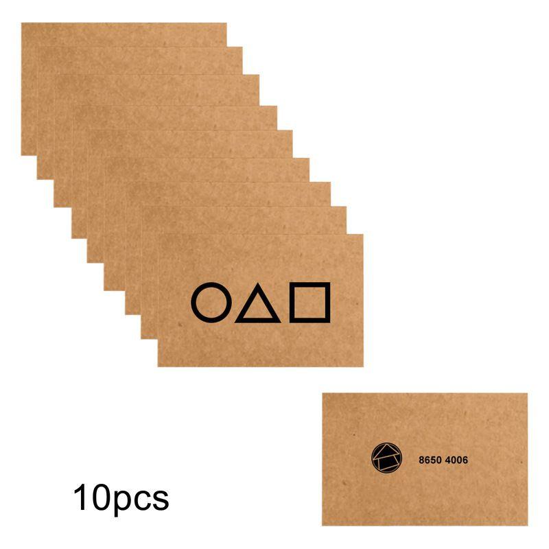 Pacote de Cartões de Visita Convite Místico Jogo da Lula Com Ícones Quadrado Triângulo Círculo