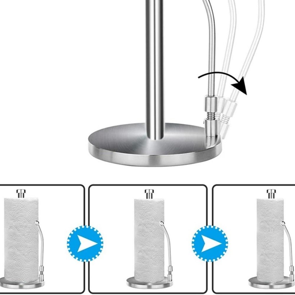 Weighted Base Paper Holder Stainless Steel Napkins Rack Practical Freshness Film Shelf  Bathroom