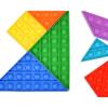 Oz Toy Poppin Push Pop Pluriball Tangram Tangram Gioco Sviluppo Tattile Giocattolo, Popolari puzzle coreani