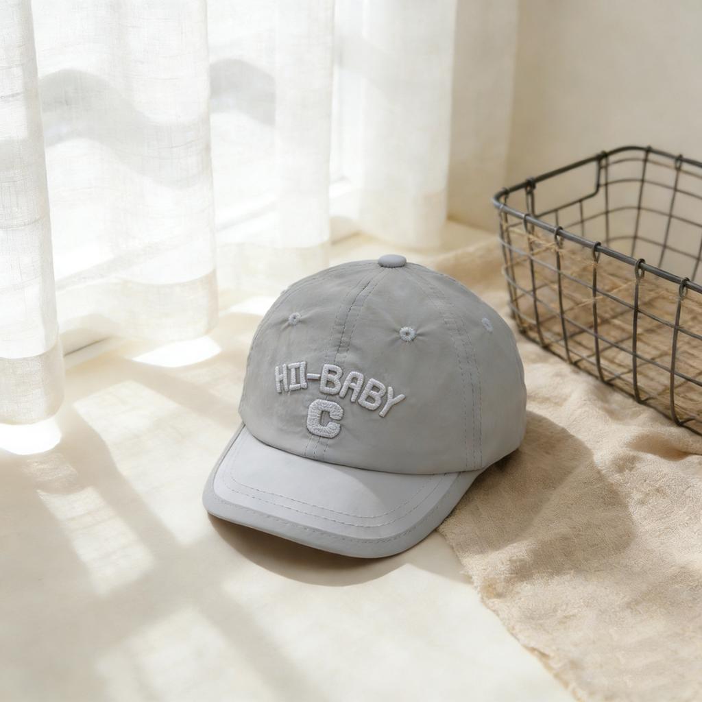 Kids Quick Dry Hat 50-54cm 2-8 Years Spring Summer Letter C Baseball Cap Boys Stylish Cap Girls Breathable Sun Hat Toddler