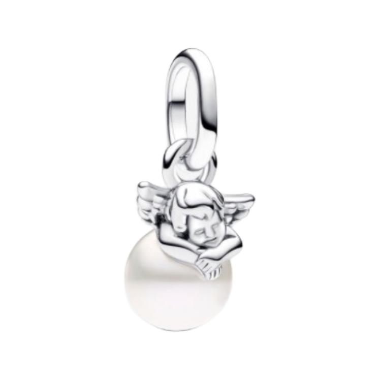 Pandora Me Series Cupid Design Pendant Women pendant Silver Pearl 793108C01 Box